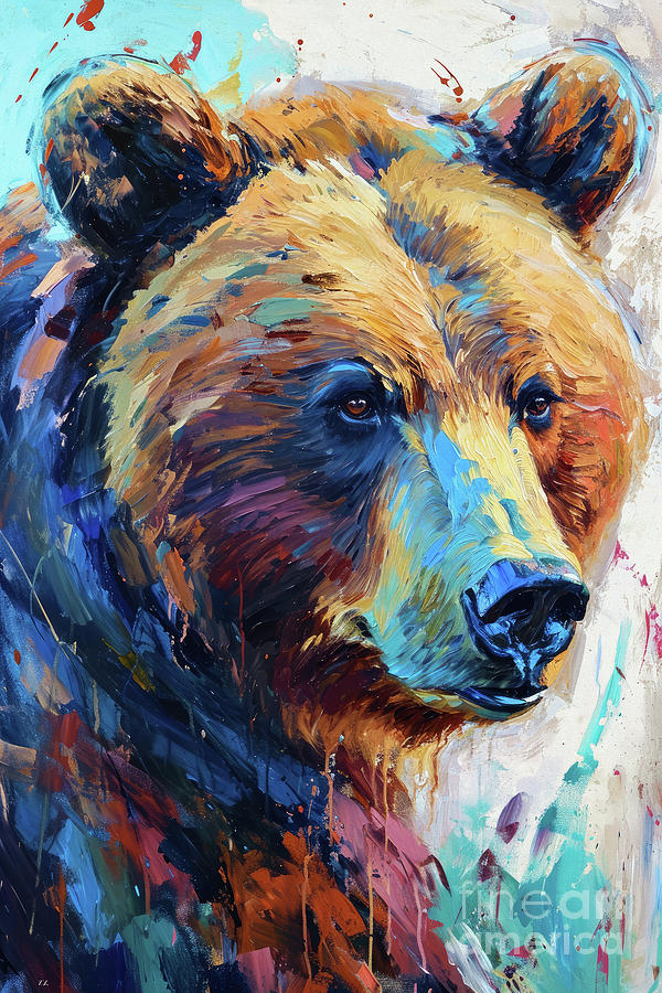 Great Grizzly Painting by Tina LeCour
