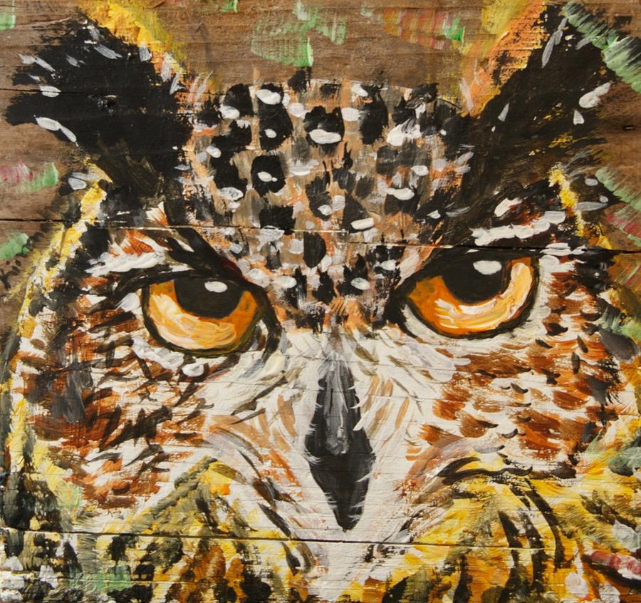 Great Horned Owl Painting by Kim Mahon - Fine Art America