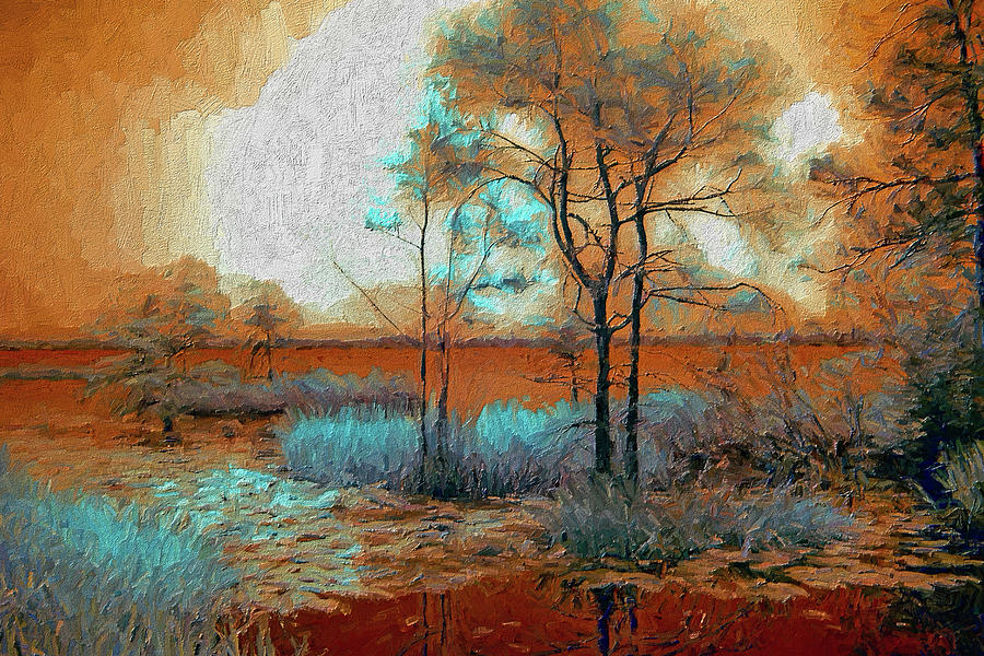 Great Lake Island of Trees ap Painting by Dan Carmichael
