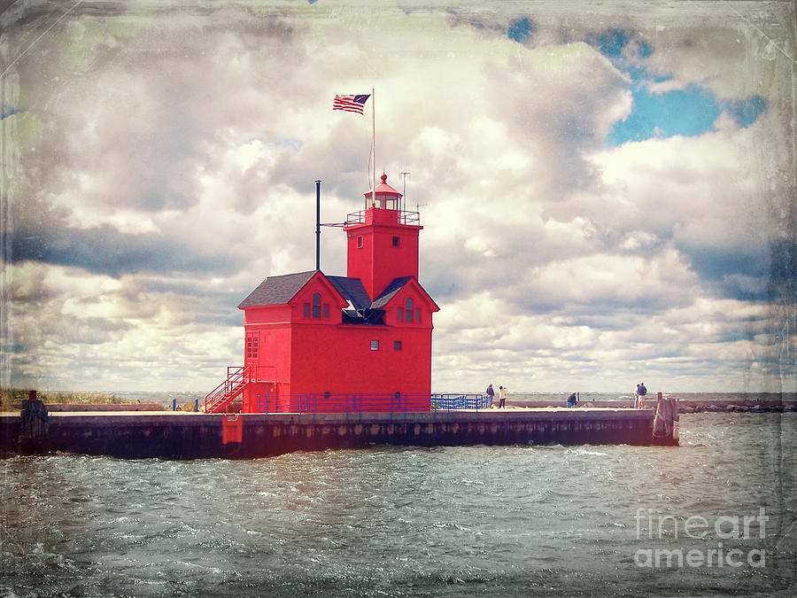 Great Lakes Lighthouse Digital Art by Phil Perkins