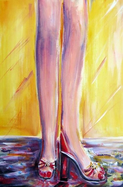 Great Legs Painting by Bernadette Krupa