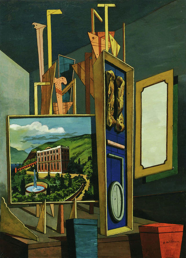 Great Metaphysical Interior, 1917 Painting By Giorgio De Chirico - Fine 