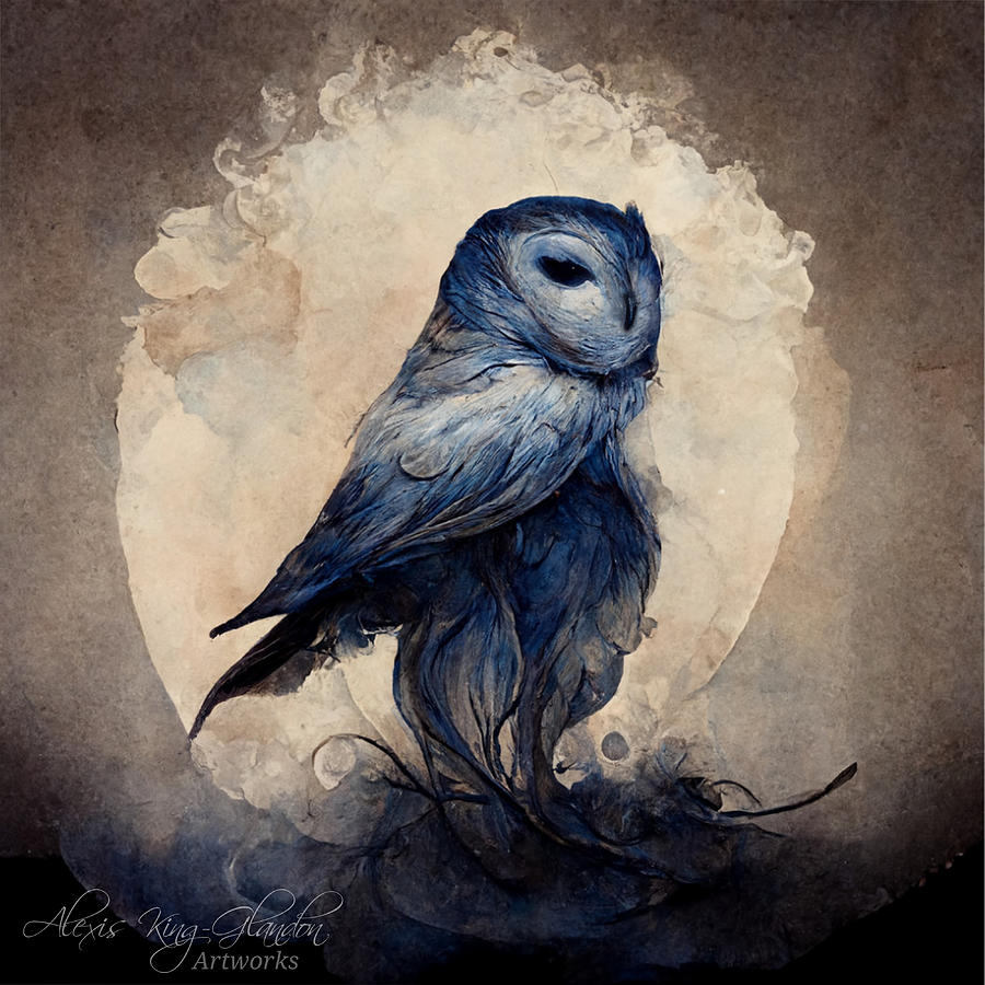 Great Owl Adventure  Digital Art by Alexis King-Glandon