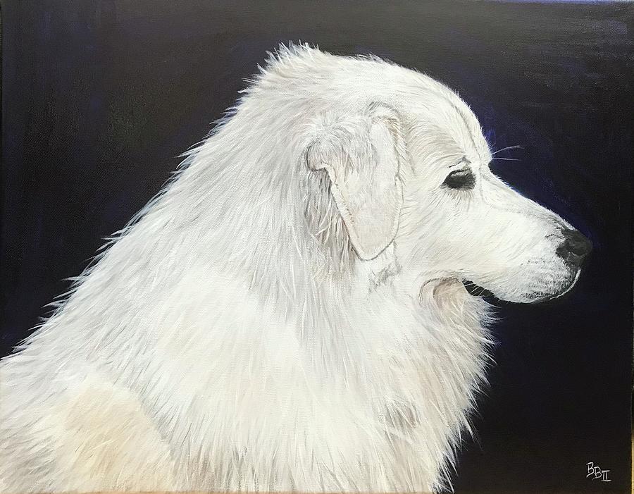 Great Pyrenees Painting by Boots Quimby