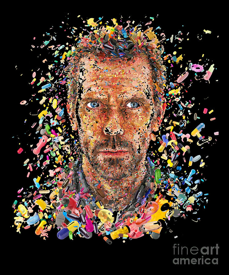 Hugh Laurie Photograph - Great Retro House Md Pills Logo Ways You Can Use by Artwork Lucky