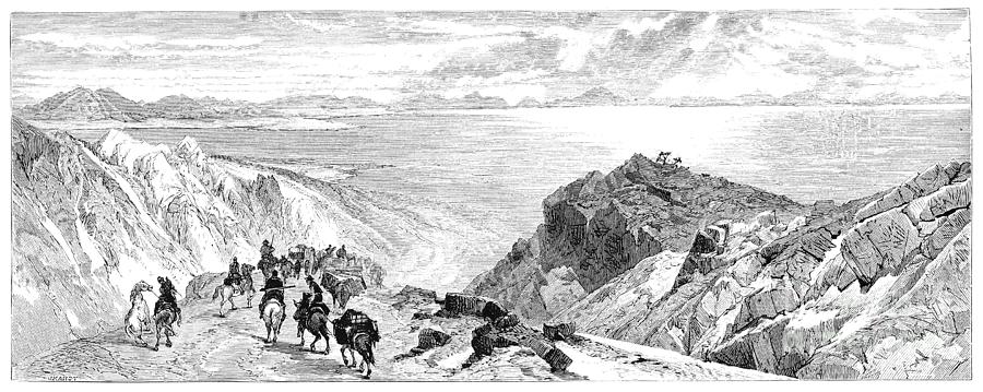 Great Salt Lake, 1874 Drawing by Thomas Moran