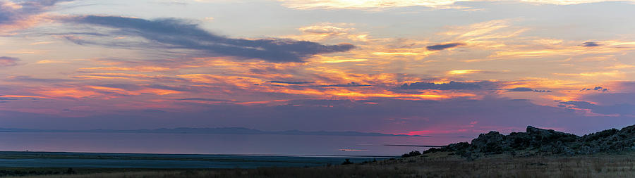 Great Salt Lake Summer Sunset Photograph by Joan Escala-Usarralde