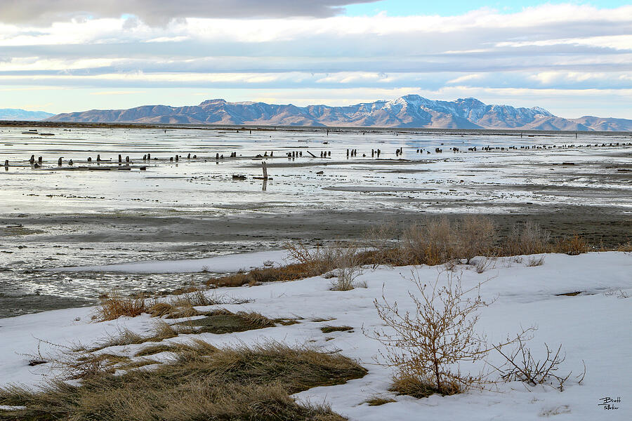 Great Salt Lake Winter - Great Salt Lake, Utah Photograph by Brett Pelletier