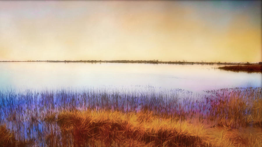 Great Salt Plains Lake Two Mixed Media by Ann Powell