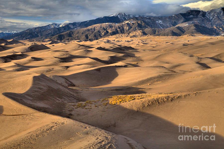 Great Sand Dune Curves Below Sangre De Cristo Mountains Photograph by Adam Jewell