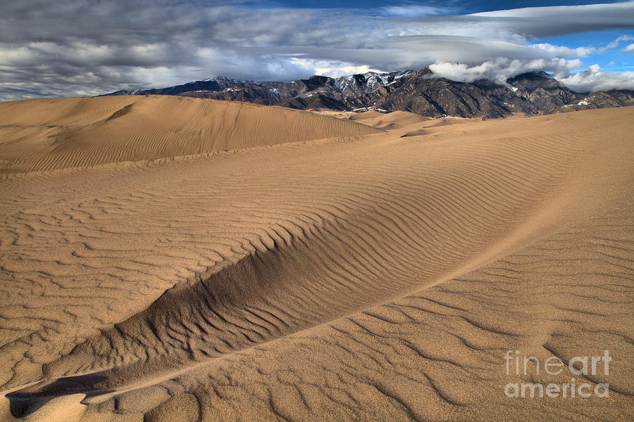 Great Sand Dune Waves Photograph by Adam Jewell