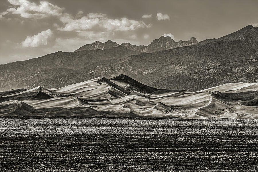 Great Sand Dunes National Park, Colorado Sepia Photograph by Don Schimmel