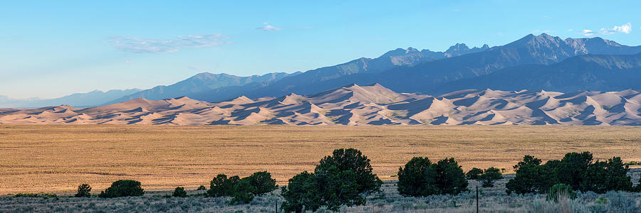 Great Sand Dunes Panorama Photograph by Ray Devlin