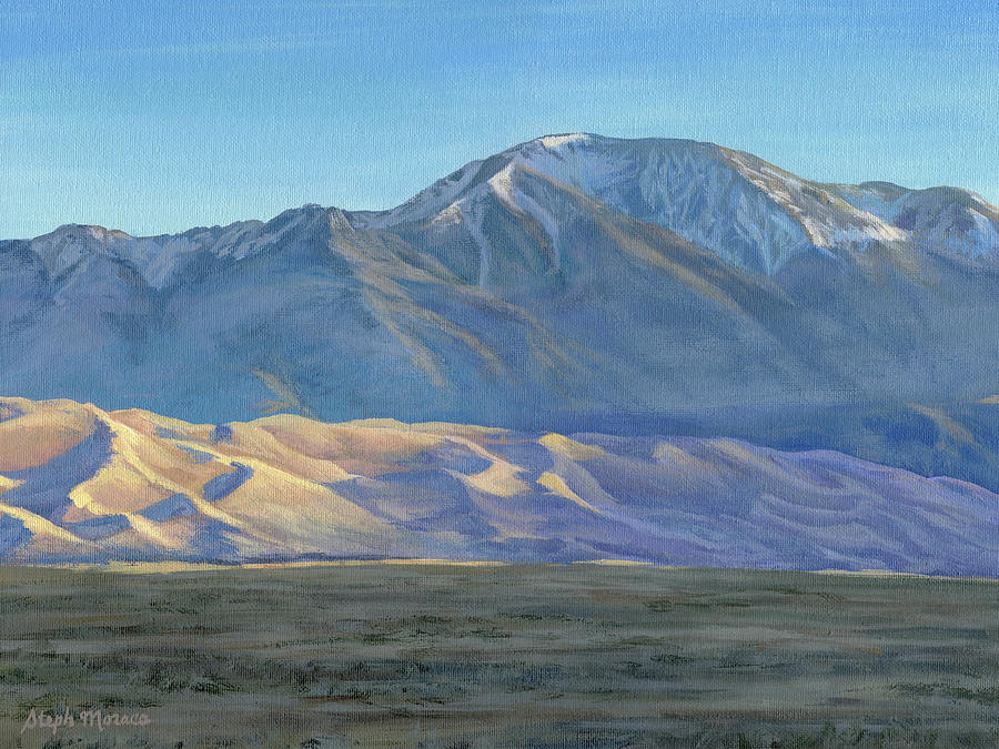 Mountain Painting - Great Sand Dunes Sunrise by Steph Moraca