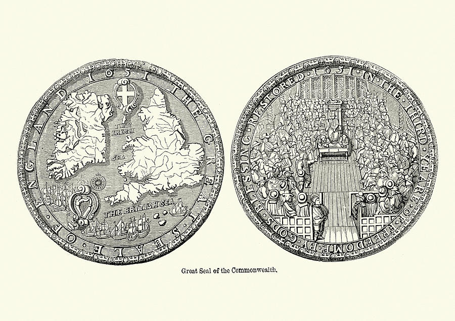 Great Seal of the Commonwealth of England Drawing by Duncan1890
