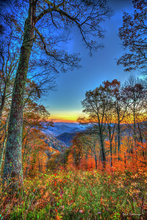 Great Smoky Mountains Fall Sunset 2 Tennessee North Carolina Landscape Art Photograph