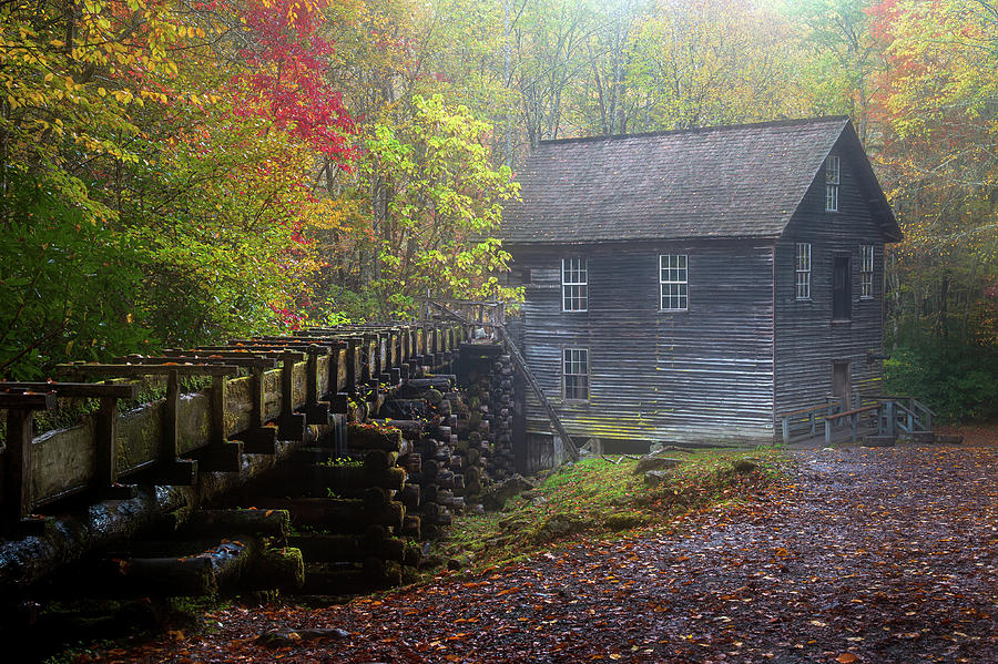 Great Smoky Mountains North Carolina Mingus Mill Autumn Photograph