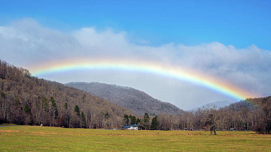 Great Smoky Mountains North Carolina Oconaluftee Rainbow Photograph by Robert Stephens