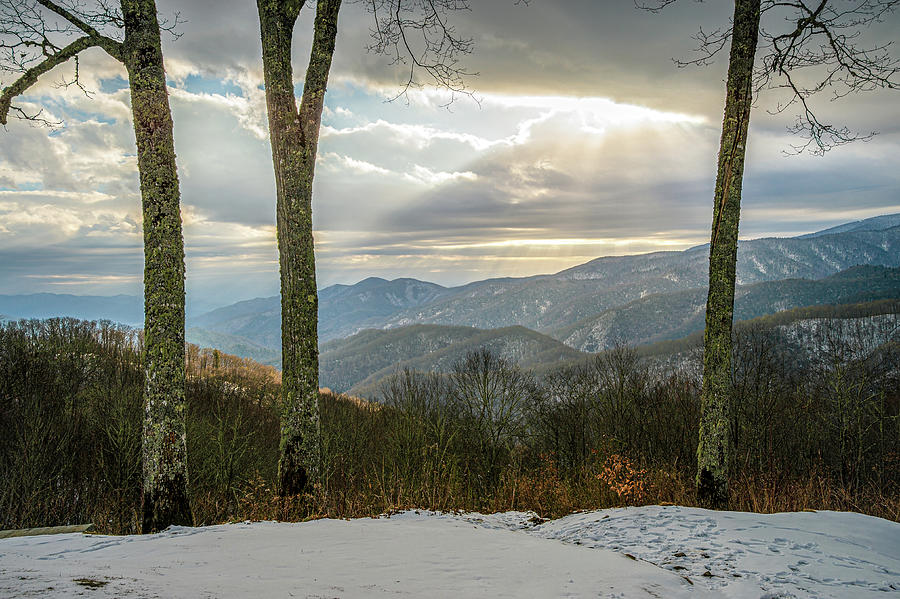 Great Smoky Mountains North Carolina Winters Light Photograph by Robert Stephens