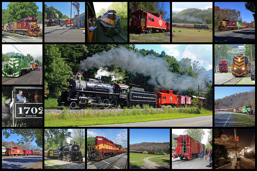 Great Smoky Mountains Railroad Collage Photograph by Joseph C Hinson