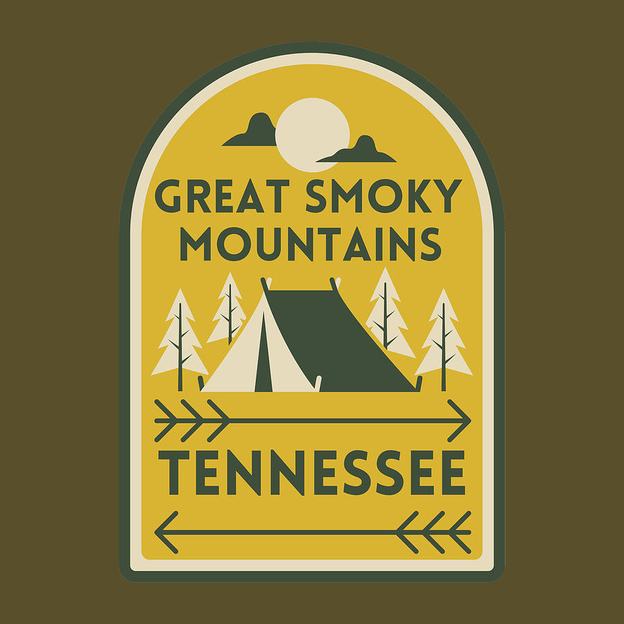 Great Smoky Mountains Tennessee Vintage Sign Digital Art by Aaron Geraud