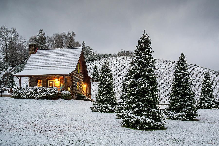 Great Smoky Mountains Waynesville North Carolina Christmas Cabin Photograph