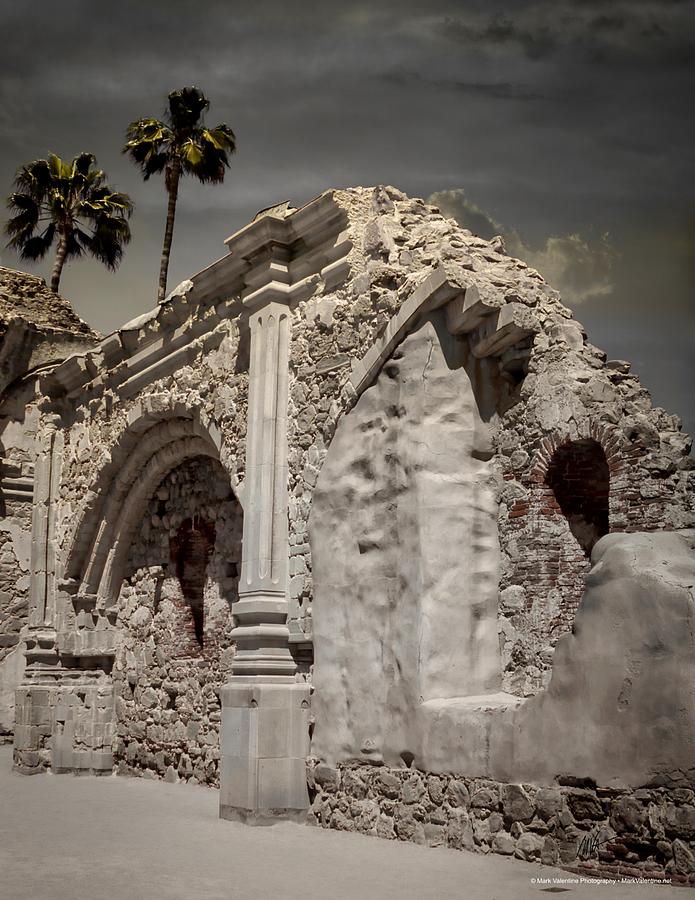 Great Stone Church at Mission San Juan Digital Art by Mark Valentine