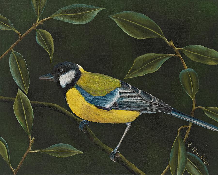 Great tit Painting by Russell Hinckley