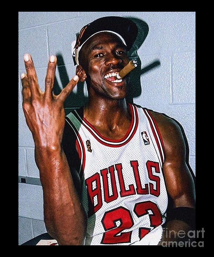 Kobe Bryant Photograph - Great Vintage Michael Jordan Smoke Look Amazing by Artwork Lucky