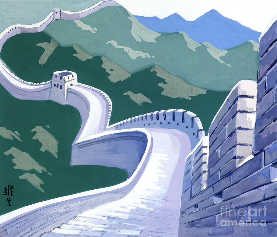 Great Wall of China - Summer Painting by Wan Weisheng