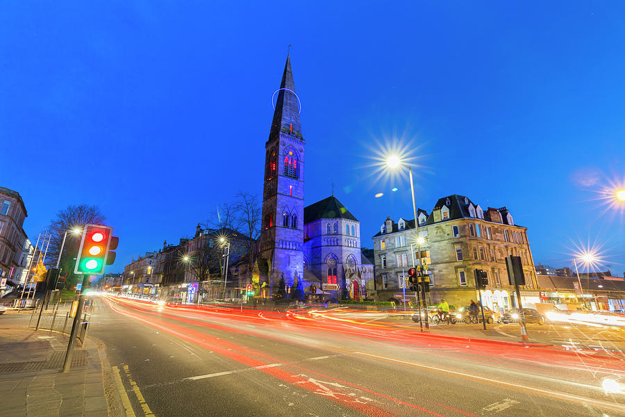 Great Western Road And Oran Mor At Glasgow West End Photograph By John ...