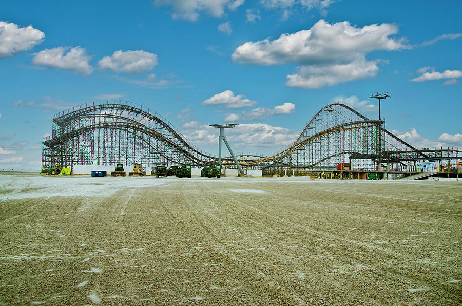 Great White Roller Coaster at Wildwood New Jersey Photograph by Bill Cannon