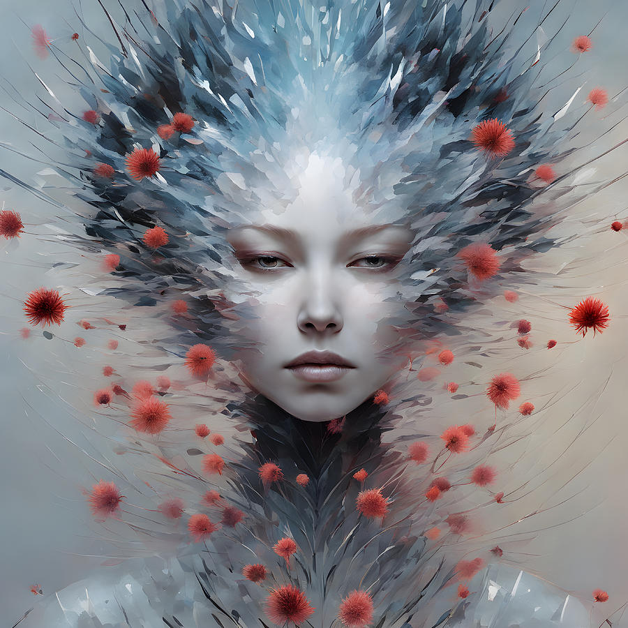 Greater Knapweed Woman Digital Art by Tomasz Karpowicz - Pixels