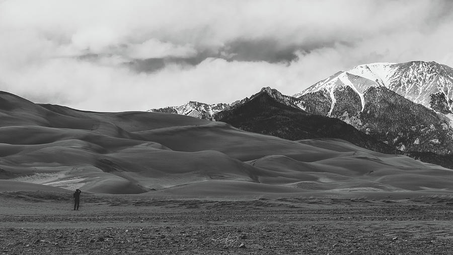 Greatness of Sand Dunes BW Photograph by William Boggs