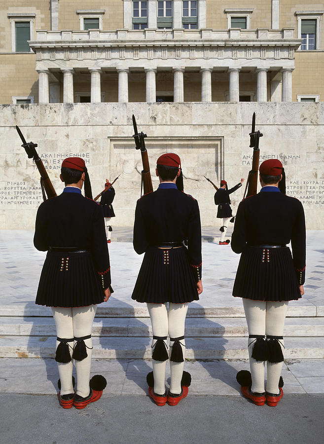Greece, Athens, Parliment, Evzone Guards, outdoors Photograph by Vladimir Pcholkin