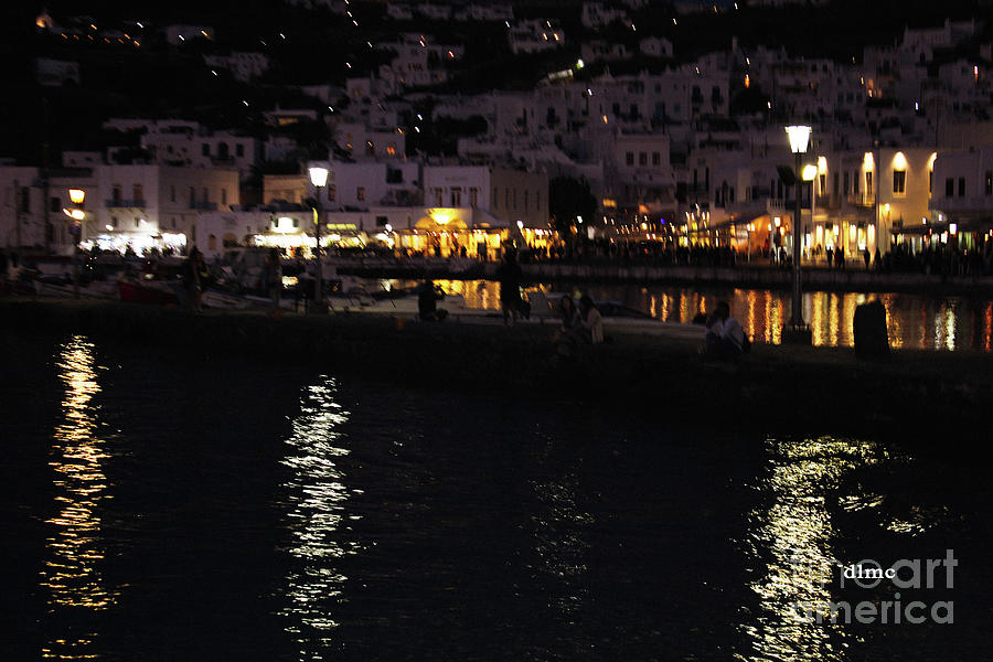Greece Beach Night Photograph by Donna L Munro