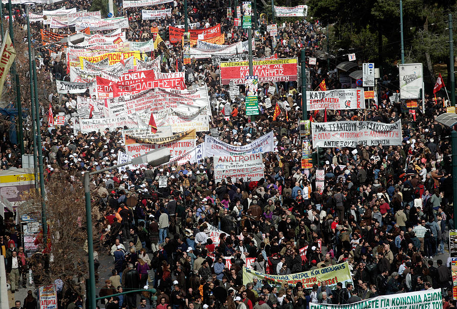 Greece Crippled By General Strike Photograph by Milos Bicanski Greece Crippled By General Strike Photograph by Milos Bicanski