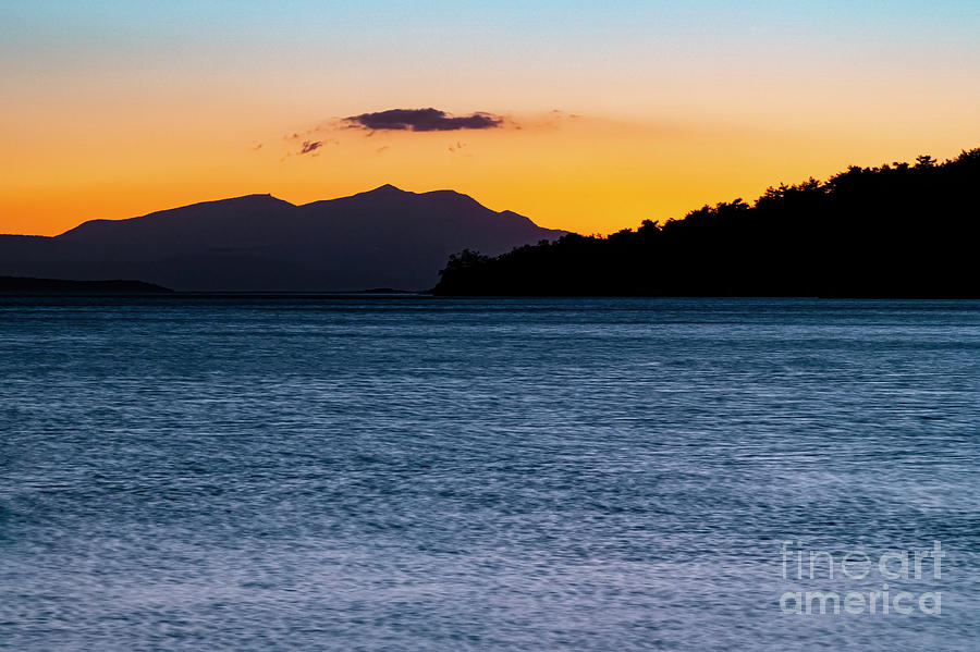 Greek and Turkish Aegean Islands after Sunset Photograph by Bob ...