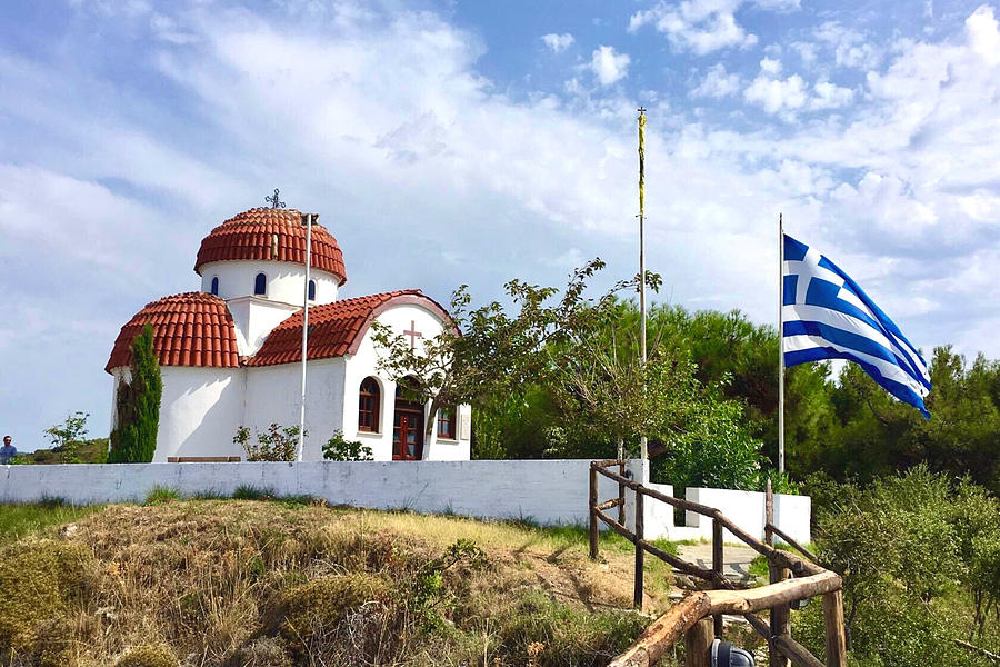 Greek church Photograph by Catalina Caragia | Fine Art America