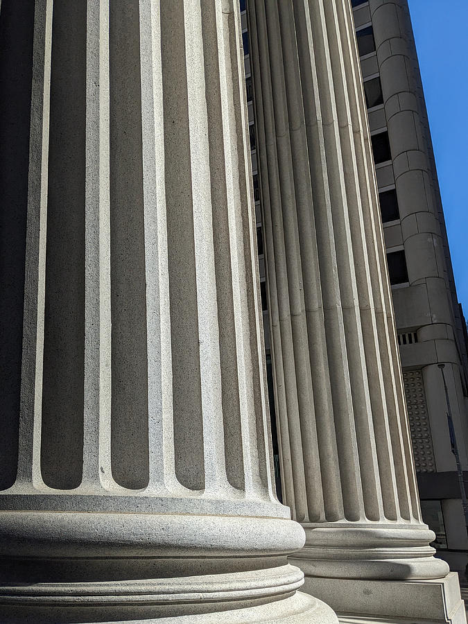 Greek columns, downtown San Francisco Photograph by Donald Kinney