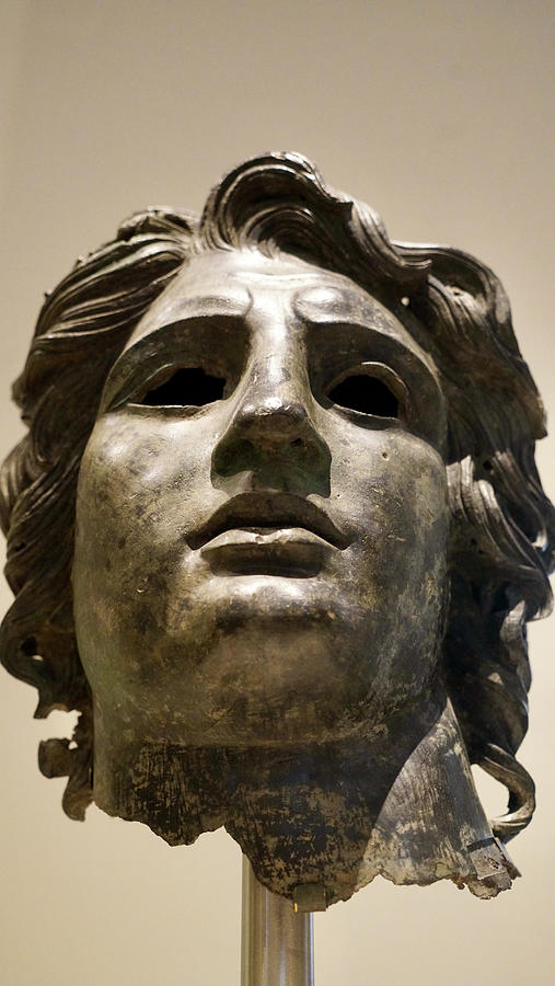 Greek Face Bronze Photograph by Denis Le Moal - Pixels