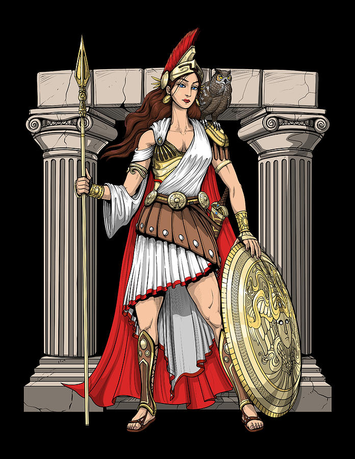 Goddess Athena Digital Art - Greek Goddess Athena by Nikolay Todorov