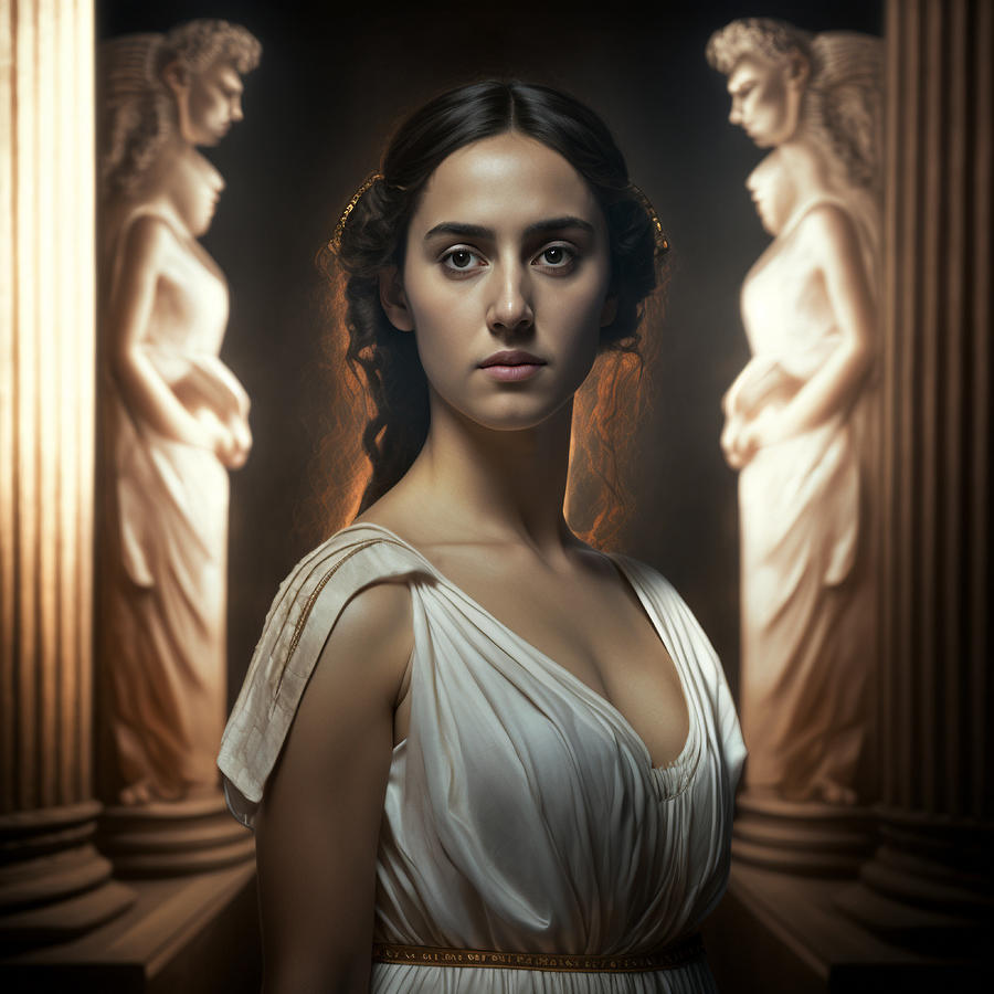 Greek Godess By Daniel Costa 3 Digital Art by Daniel Costa - Pixels