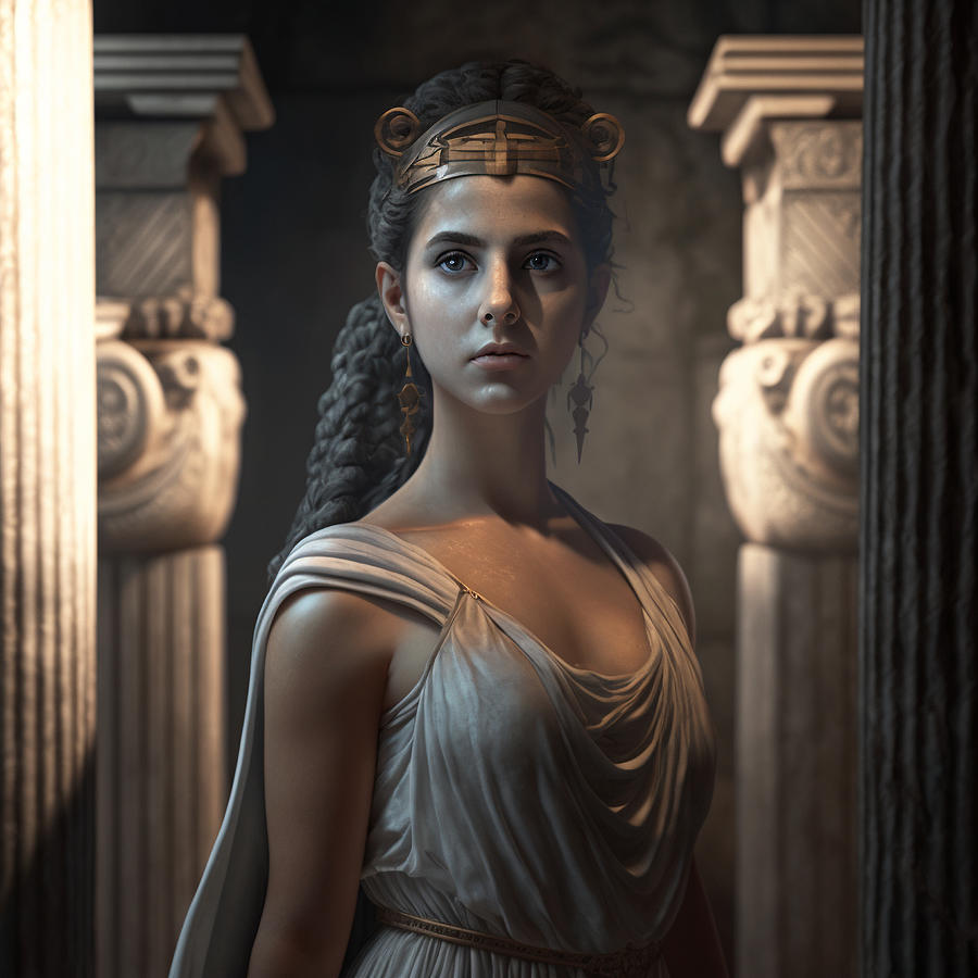 Greek Godess By Daniel Costa Digital Art by Daniel Costa - Pixels