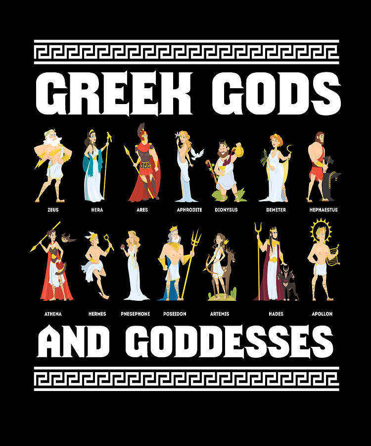 Greek Gods And Goddesses Greeks Digital Art by Moon Tees - Fine Art America