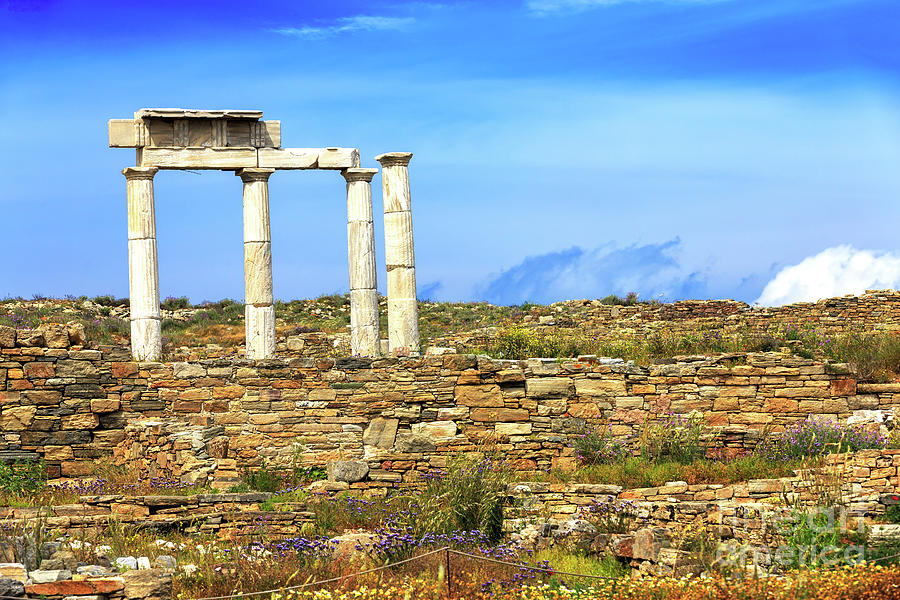 Greek History on the Island of Delos in Greece Photograph by John Rizzuto