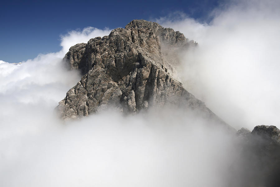 Greek Mt Olympus in clouds Photograph by Dbencek