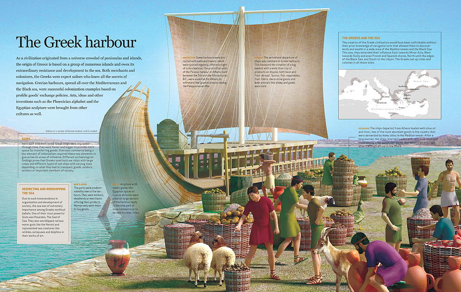 Greek port Digital Art by Album Greek port Digital Art by Album