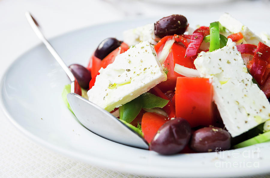Greek Photograph - Greek Salad by Jelena Jovanovic