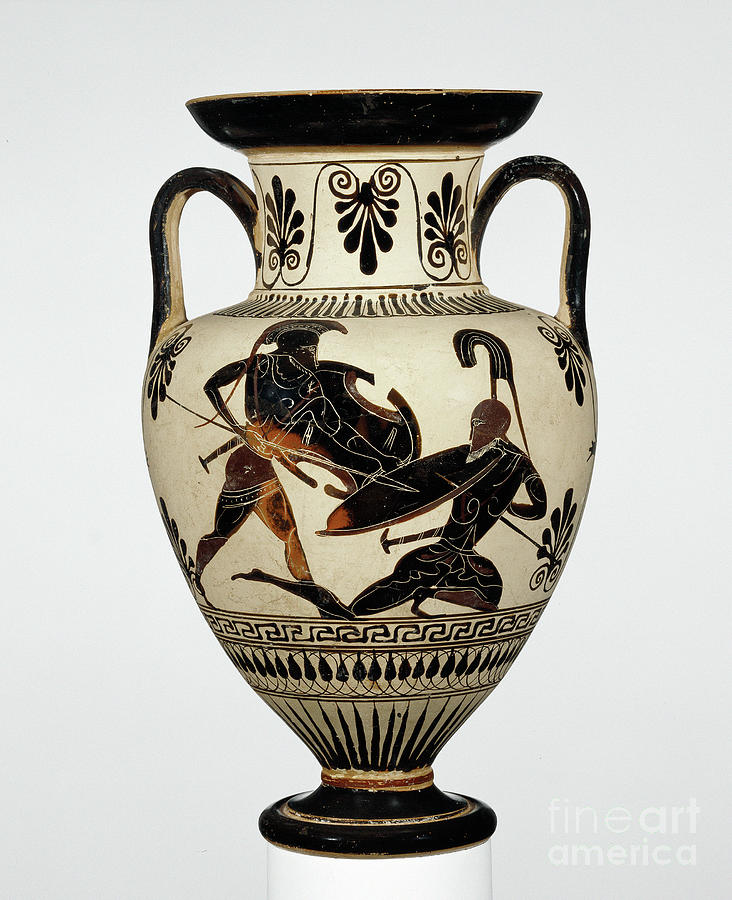 Greek Terracotta Amphora, c490 BC Ceramic Art by Granger